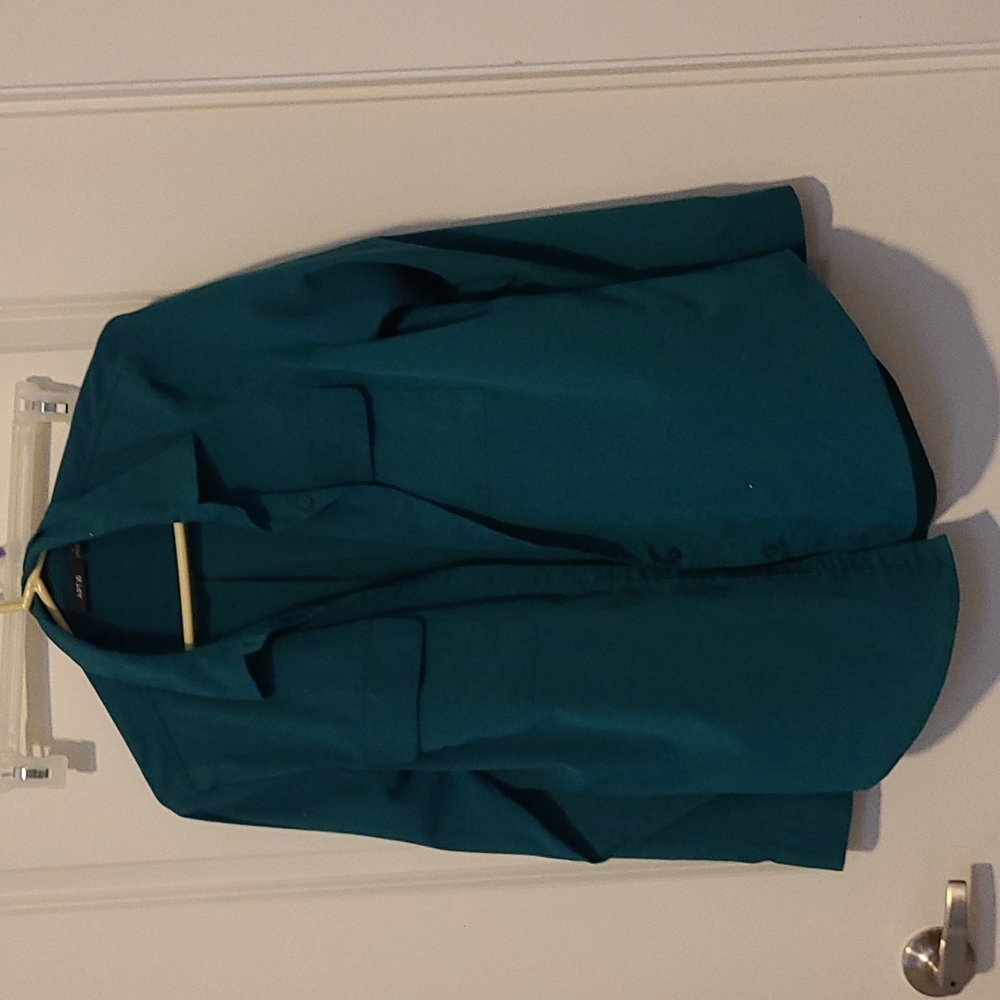 Green button down dress shirt